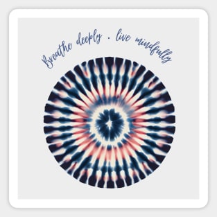 Breathe Deeply, Live Mindfully Yoga Meditation Zen Magnet